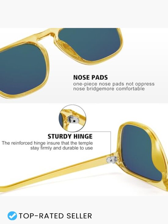 Polarized Retro Aviator Sunglasses Classic Driving Sports Square Frame main image 7